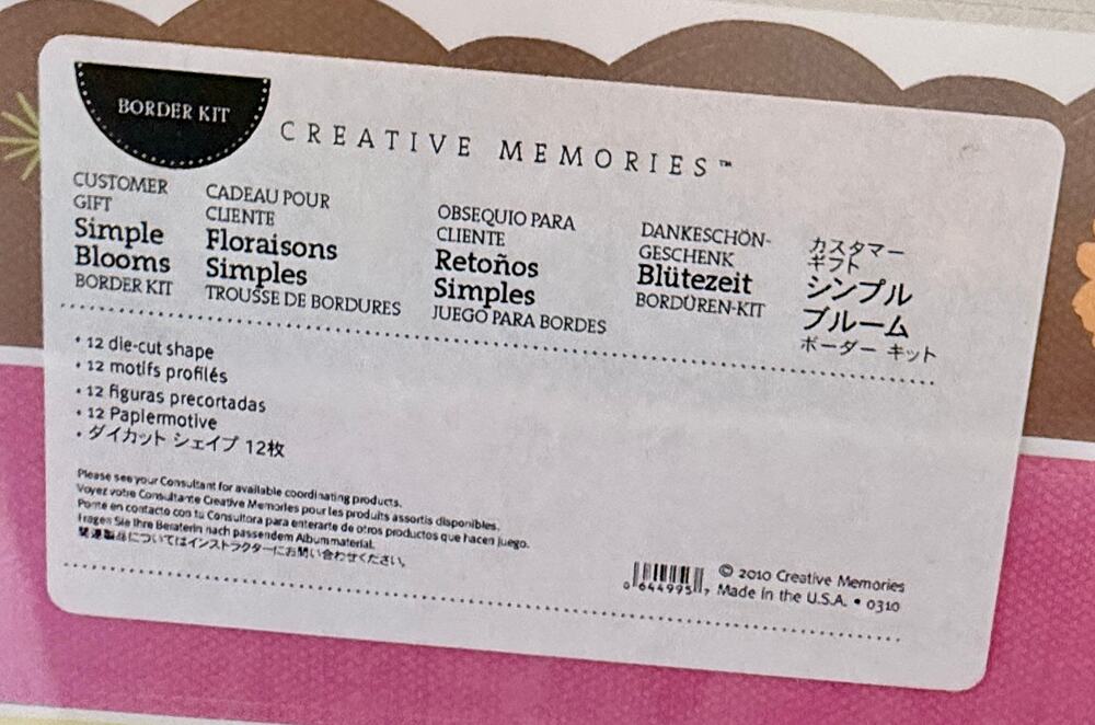 Creative Memories - Simple Blooms Border Kit Die Cuts